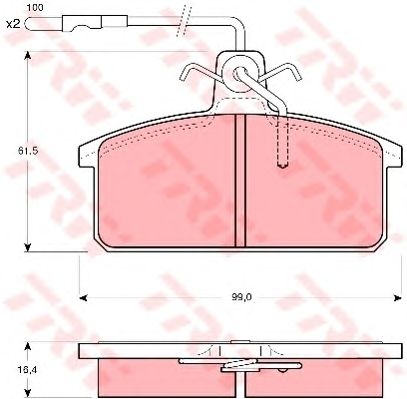 set placute frana,frana disc SEAT FURA 82-86/IBIZA 84-93/MALAGA 84-93/MARBELLA 86-98/RONDA 82-88/TERRA 87-96