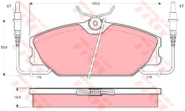 set placute frana,frana disc RENAULT CLIO -98-/MEGANE 96-/LOGAN/SANDERO