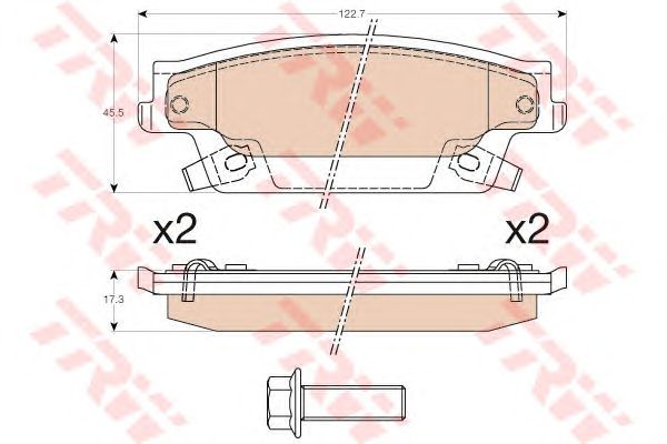 set placute frana,frana disc CADILLACSRX 3,6/4,6 04-08