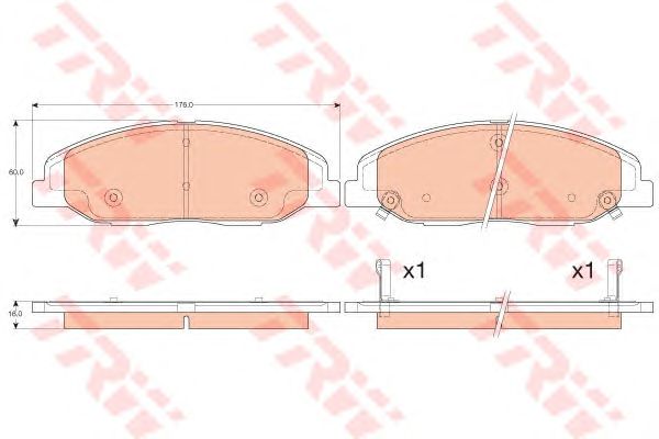 set placute frana,frana disc CADILLAC CTS 08-