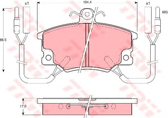 set placute frana,frana disc