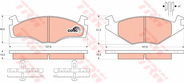 set placute frana,frana disc