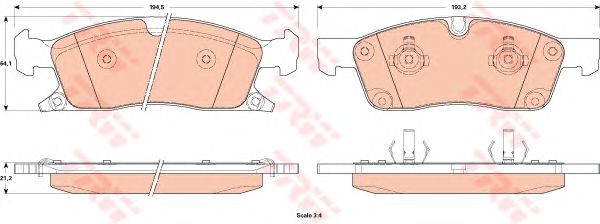 set placute frana,frana disc