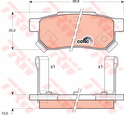 set placute frana,frana disc HONDA CIVIC 97- UK/CRX/ROVER 200/400/25/45