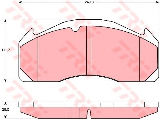 set placute frana,frana disc VOLVO FH/FM/FMX 93- 249,3 X 111,2 X 29