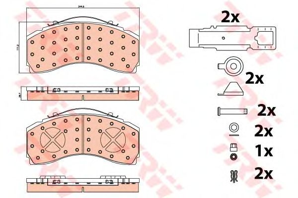 set placute frana,frana disc