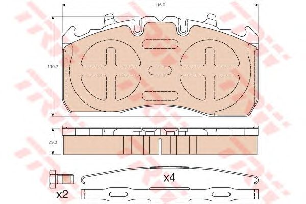 set placute frana,frana disc