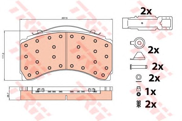 set placute frana,frana disc