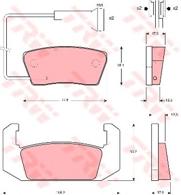 set placute frana,frana disc