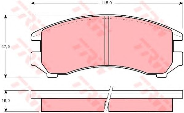 set placute frana,frana disc NISSAN SUNNY