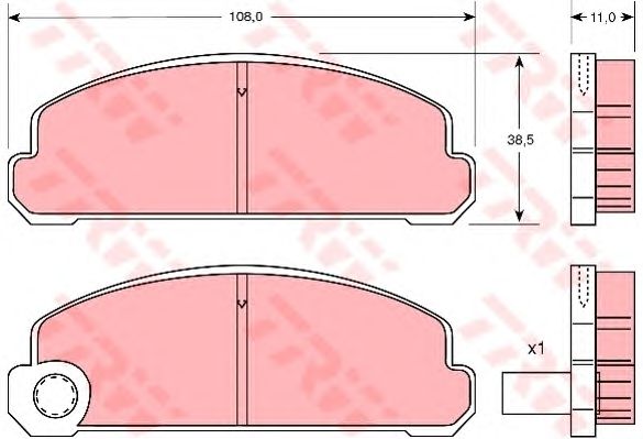 set placute frana,frana disc