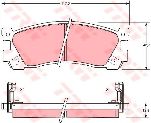 set placute frana,frana disc