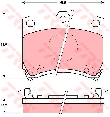 set placute frana,frana disc MAZDA 121