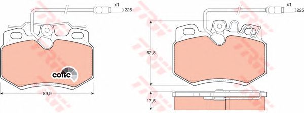 set placute frana,frana disc PEUGEOT 205/309 1,1-1,9 83-98