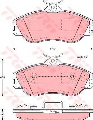 set placute frana,frana disc VW A80/100/200 82-95