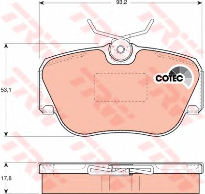 set placute frana,frana disc MERCEDES-BENZ W201 82-93