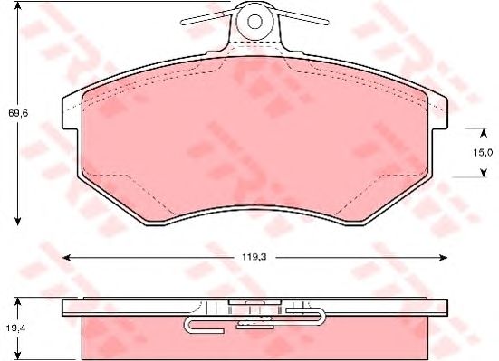 set placute frana,frana disc