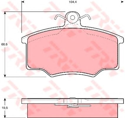 set placute frana,frana disc VW A80 -86