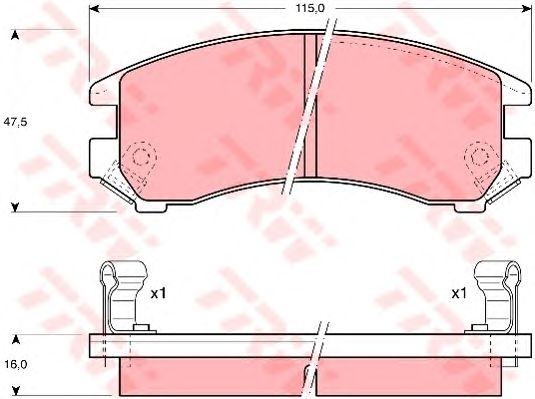 set placute frana,frana disc