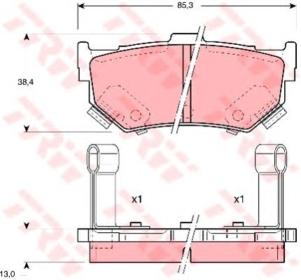 set placute frana,frana disc HONDA CIVIC 97- UK/CRX/ROVER 200/400/25/45