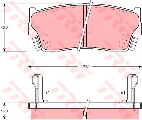 set placute frana,frana disc SUZUKI VITARA