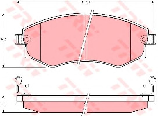 set placute frana,frana disc HYUNDAI LANTRA