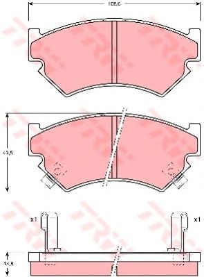 set placute frana,frana disc