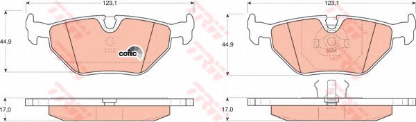 set placute frana,frana disc BMW E32/E34