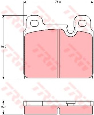 set placute frana,frana disc VW T1/T2/OPEL REKORD/COMMODORE/MERCEDES-BENZ W108/W110/W115/FORD TAUNUS/ALFA GT/SPIDER