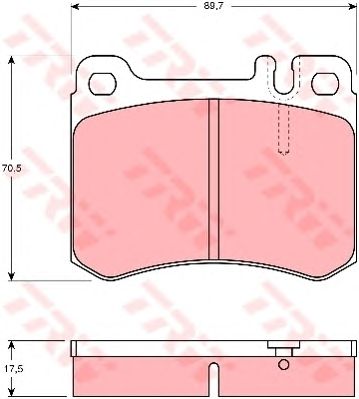 set placute frana,frana disc MERCEDES-BENZ R107 300-500