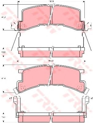 set placute frana,frana disc