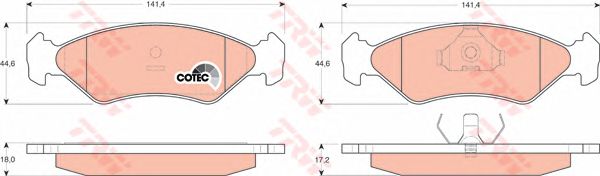 set placute frana,frana disc FORD FIESTA -95