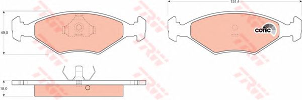 set placute frana,frana disc FIAT FIORINO