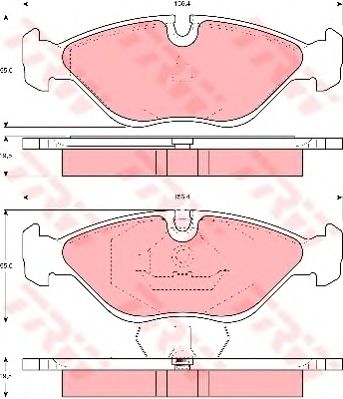 set placute frana,frana disc SAAB 9000 85-