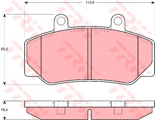 set placute frana,frana disc VOLVO 740