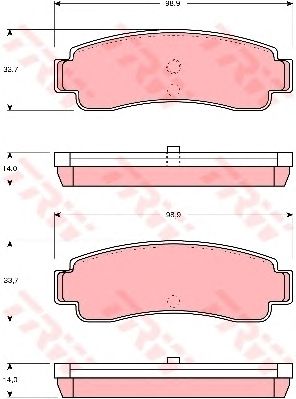 set placute frana,frana disc