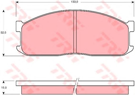 set placute frana,frana disc MAZDA E2000 78-03 133 X 52 X 15 AKEBONO