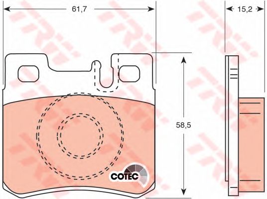 set placute frana,frana disc MERCEDES-BENZ W124/202