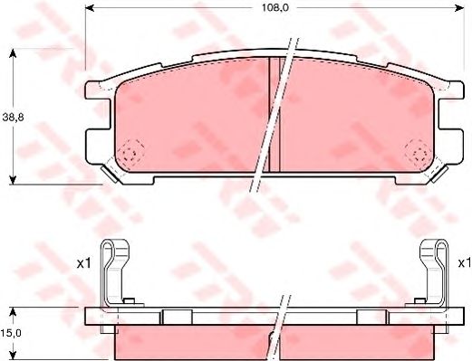 set placute frana,frana disc SUBARU LEGACY