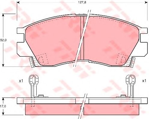 set placute frana,frana disc MITSUBISHI GALANT 92-/96-/ECLIPSE -99/SPACE WAGON