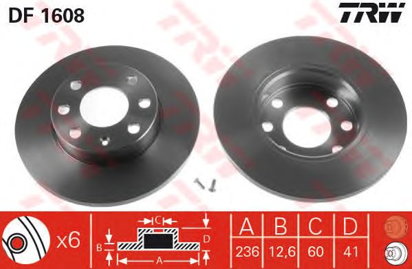 Set frana, frana disc