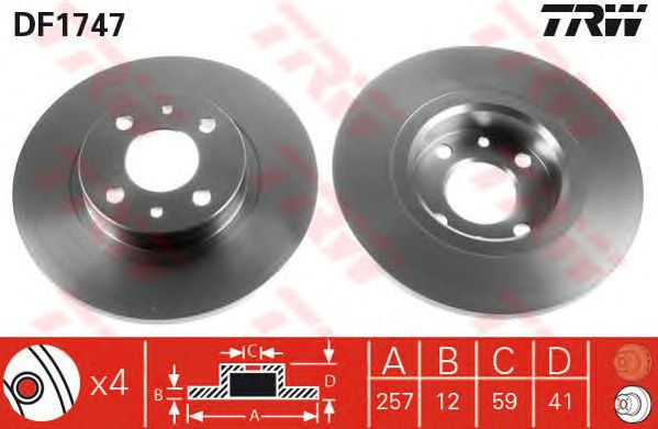 Set frana, frana disc