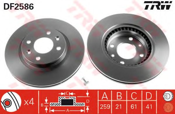 Set frana, frana disc