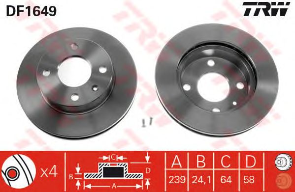 Set frana, frana disc