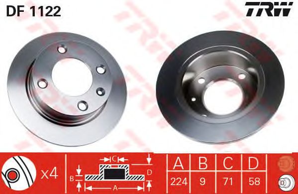 Set frana, frana disc