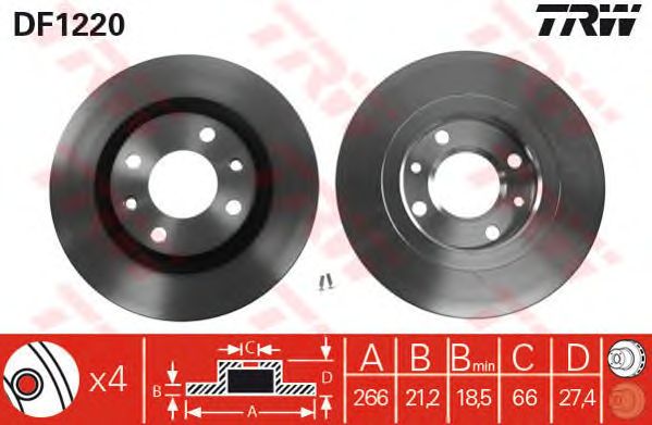 Set frana, frana disc