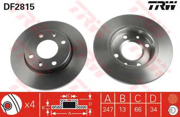 Set frana, frana disc