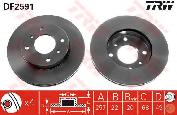 Set frana, frana disc