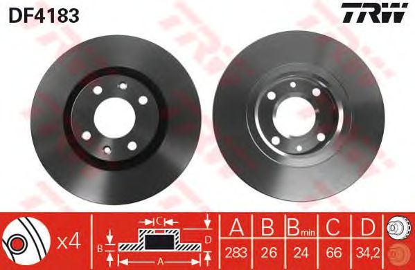 Set frana, frana disc