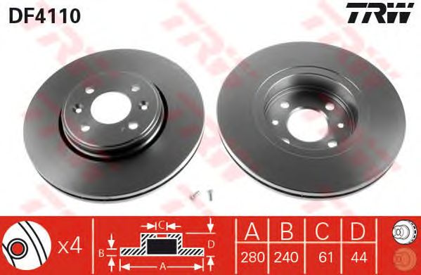 Set frana, frana disc